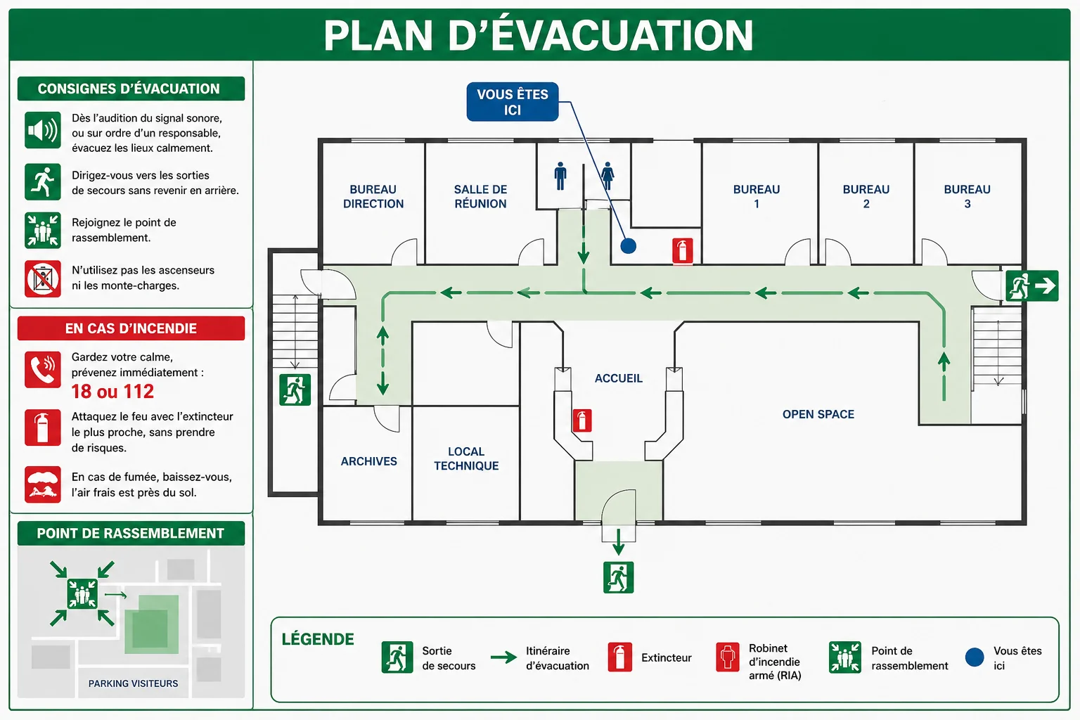 Plan d'évacuation