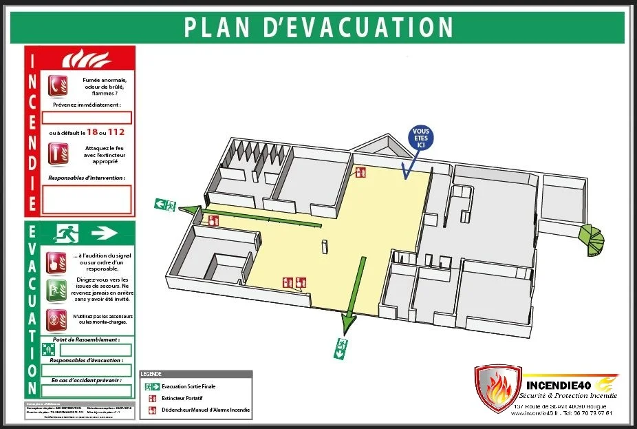 Plan d'évacuation